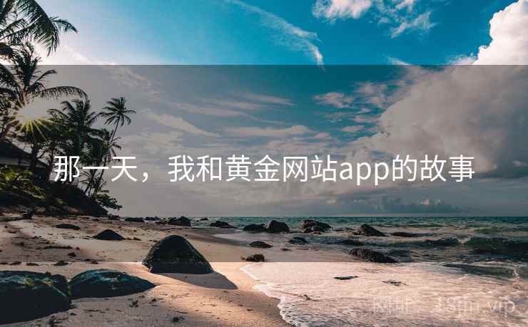 那一天，我和黄金网站app的故事